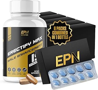 ERECTIFY MAX Pills for Men Fast Acting Erection Support | New Ultra Dosed Male Enhancement to Maximize Blood Flow, Thickness & Boost Libido | Horny Goat Weed + 18 Ingredients - 60 Tablets