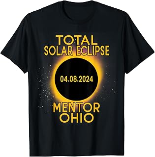 Mentor Ohio Total Solar Eclipse 2024 OH Path of Totality T-Shirt