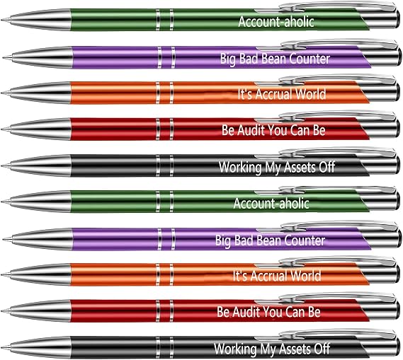 Auch 10 PCS Accountant Pens, Funny Accountant Ball Point Pens for Friends, Be Audit You Can Be, Unique Pens for CPA, Accounting Firm Pens
