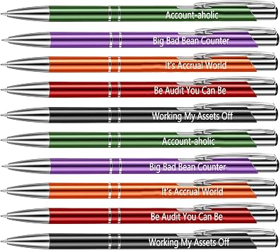Auch 10 PCS Accountant Pens, Funny Accountant Ball Point Pens for Friends, Be Audit You Can Be, Unique Pens for CPA, Accounting Firm Pens