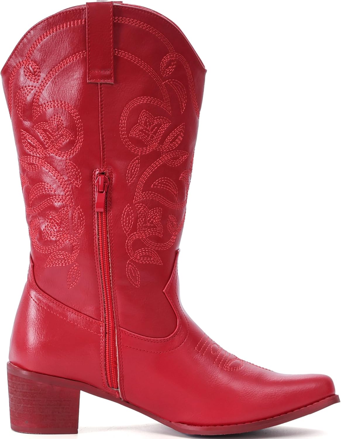 IXU Cowboy Boots For Women Wide Calf Pointy Toe Cowgirl Mid Calf... - Picture 8 of 55