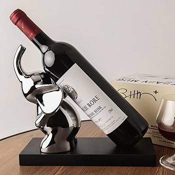 木製象デザインワインラック Amazon.co.jp: 象のワインラックの装飾,象の飾り台 | 象の装飾