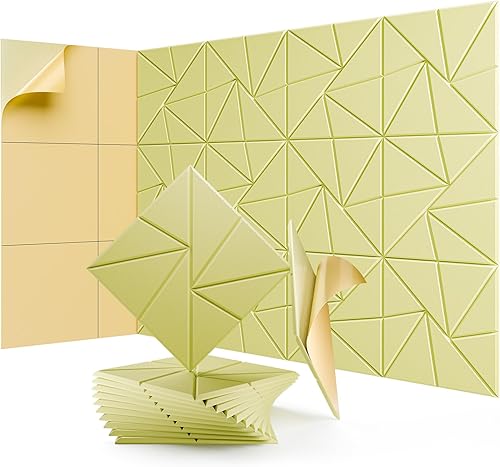 Miniatura 12 de Paquete de 12 paneles acústicos, paneles de espuma a prueba de sonido para paredes, paneles de pared autoadhesivos de alta densidad a prueba de