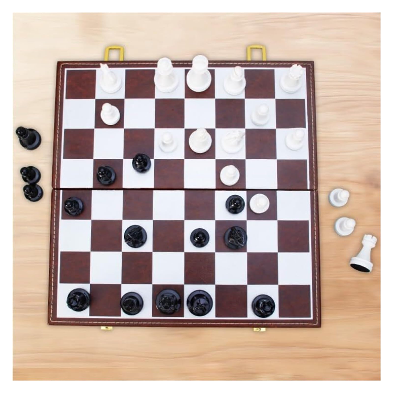 Jeu d'échecs magnétique 2 en 1, échecs et Dames échecs