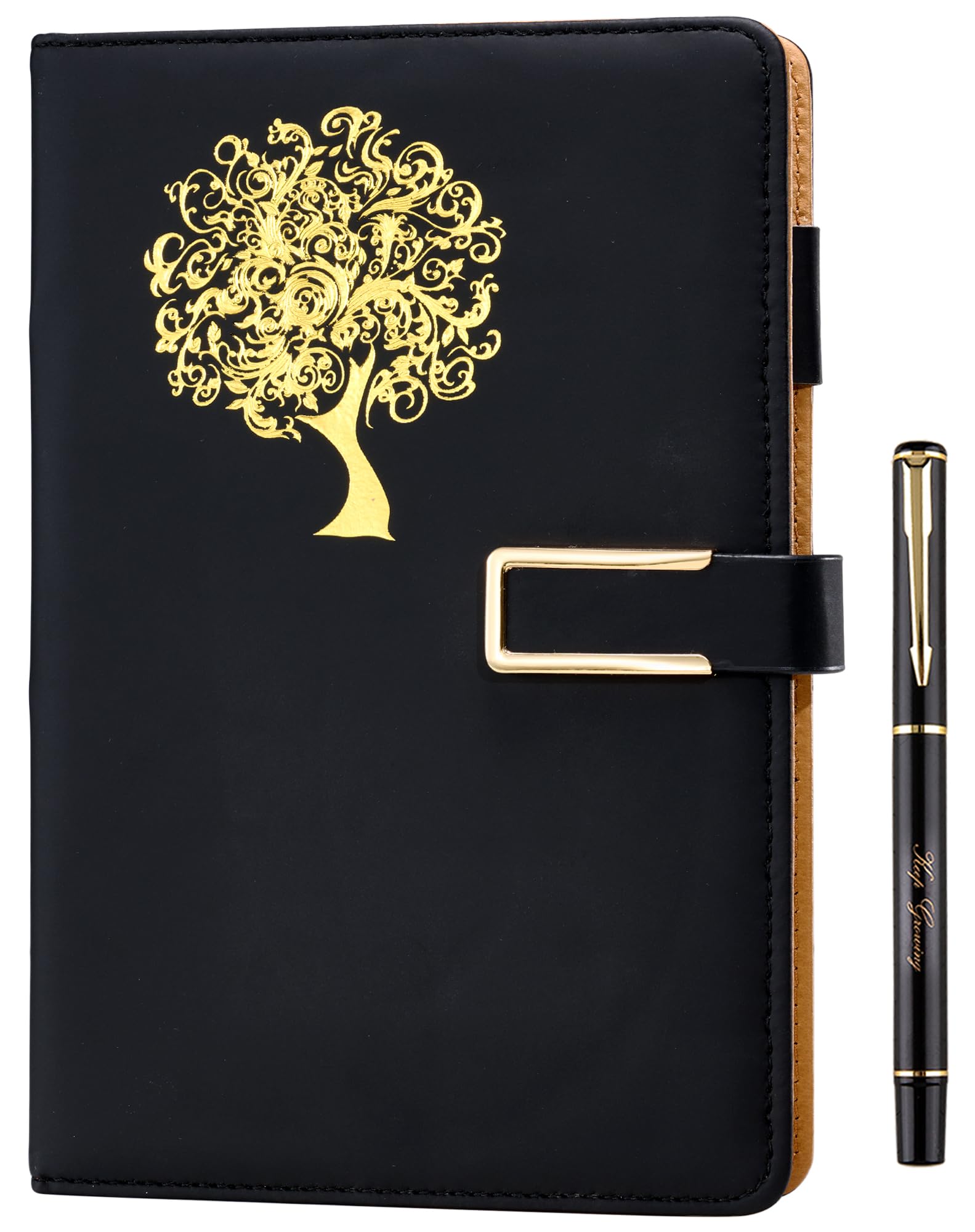 Fanery Sue Tree of Life Journal for Women&Men Refillable Writing A5 Journals for Writing with 200 Pages 100Gsm Paper Lay-Flat Faux Leather Hardcover