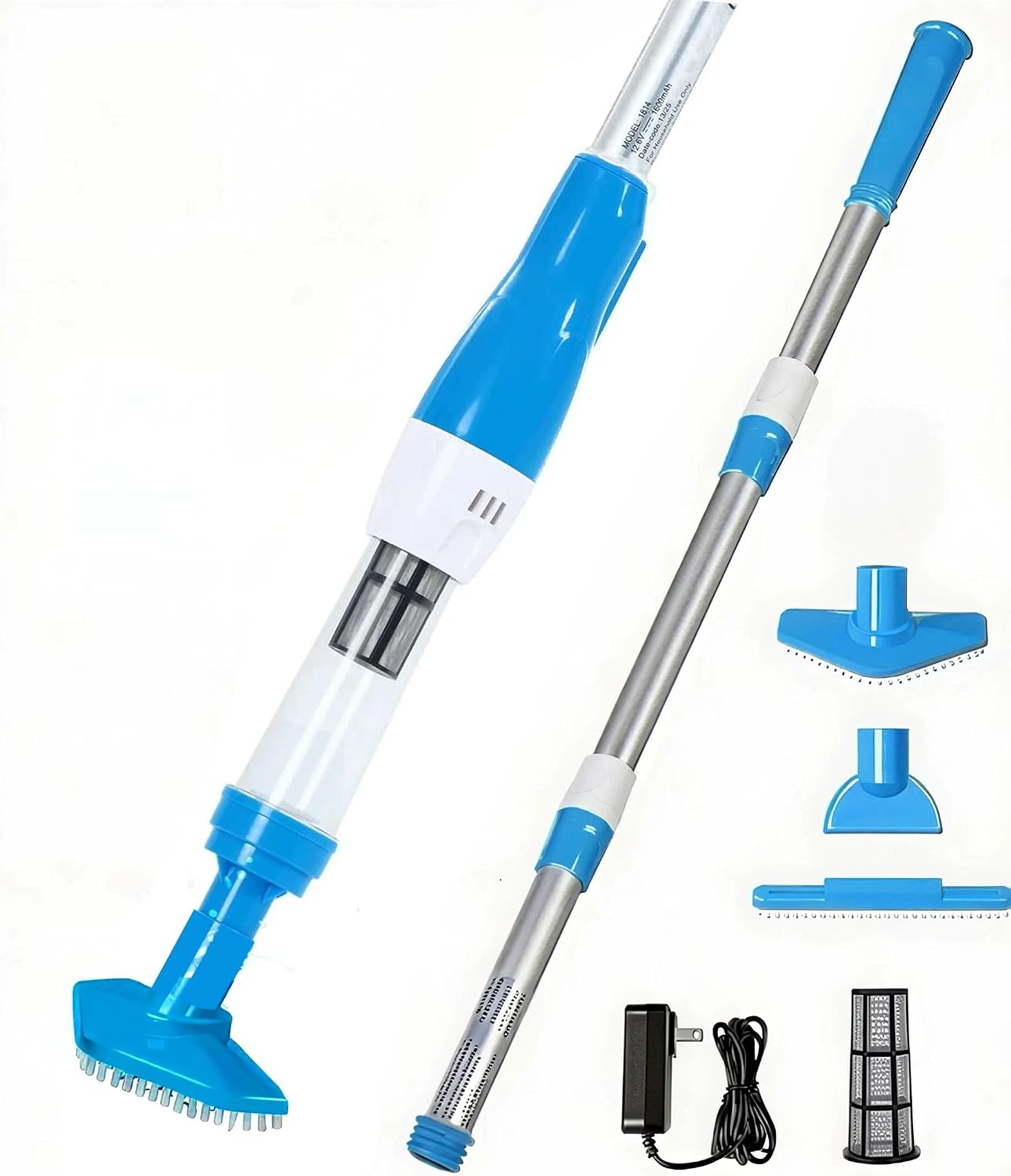 4-in-1 Cordless Rechargeable Small Pool SPA Vacuum (deep Blue)