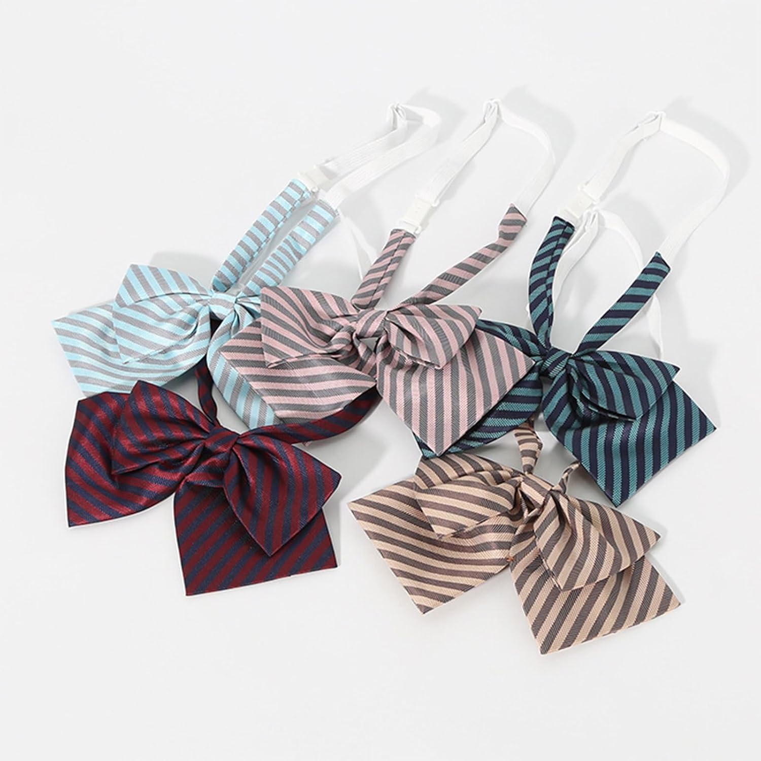 蝶ネクタイ 女性用 ファッション ストライプ ネクタイ 可愛い 女子校生用 ネクタイ 学生服 シャツ 結婚式やイベント用