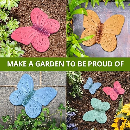 Miniatura 2 de 3 moldes de piedra de mariposa para escalonar, pavimento de bricolaje - Fundición Pathmaker Garden Pathmate Pavement Prefabricado Hormigón Moldes y