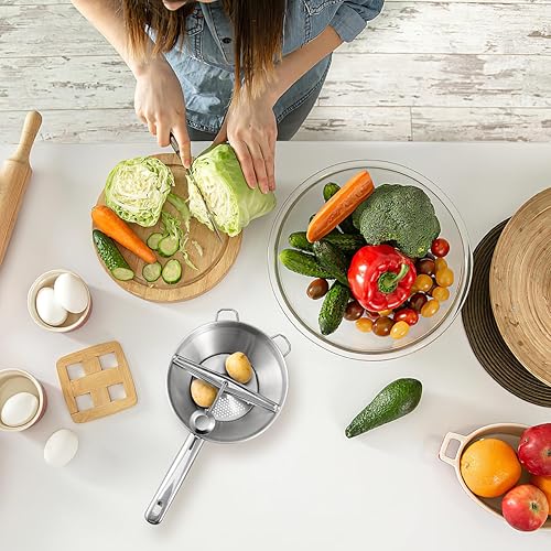 Miniatura 5 de Molino de alimentos de acero inoxidable, molino giratorio de alimentos para salsa de tomate, puré de papas, puré de manzana, mermeladas y más,