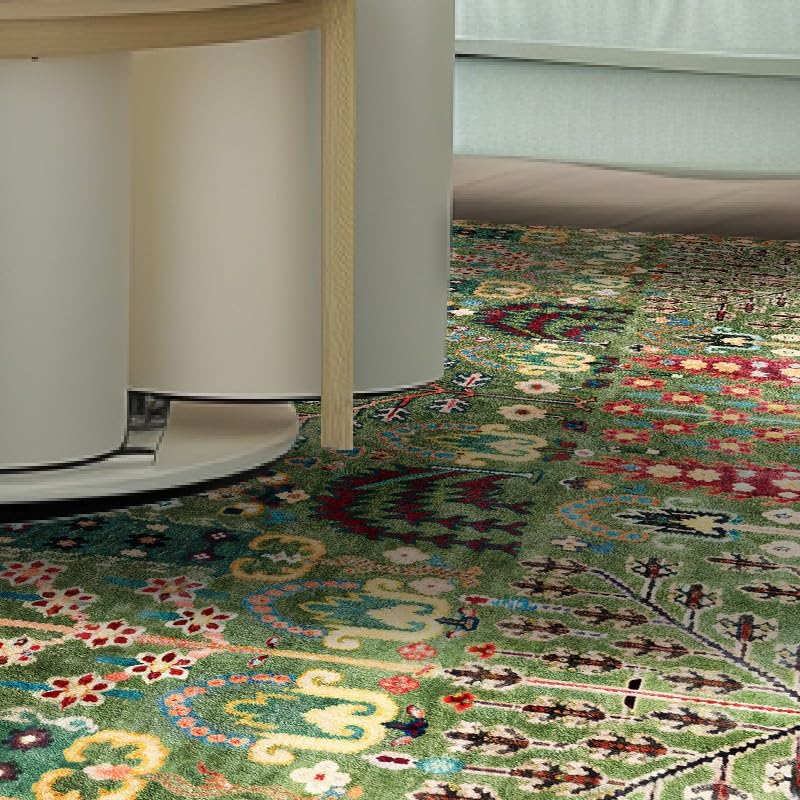 Tapis de sol vert antidérapant lavable style abstrait pour entrée - 4