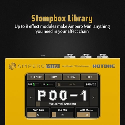 Miniatura 25 de HOTONE Procesador de múltiples efectos Pedal Guitarra Bass Amp Modelado IR Gabinetes Simulación Multi IdiomaEstéreo OTG USB Audio Interfaz Ampero