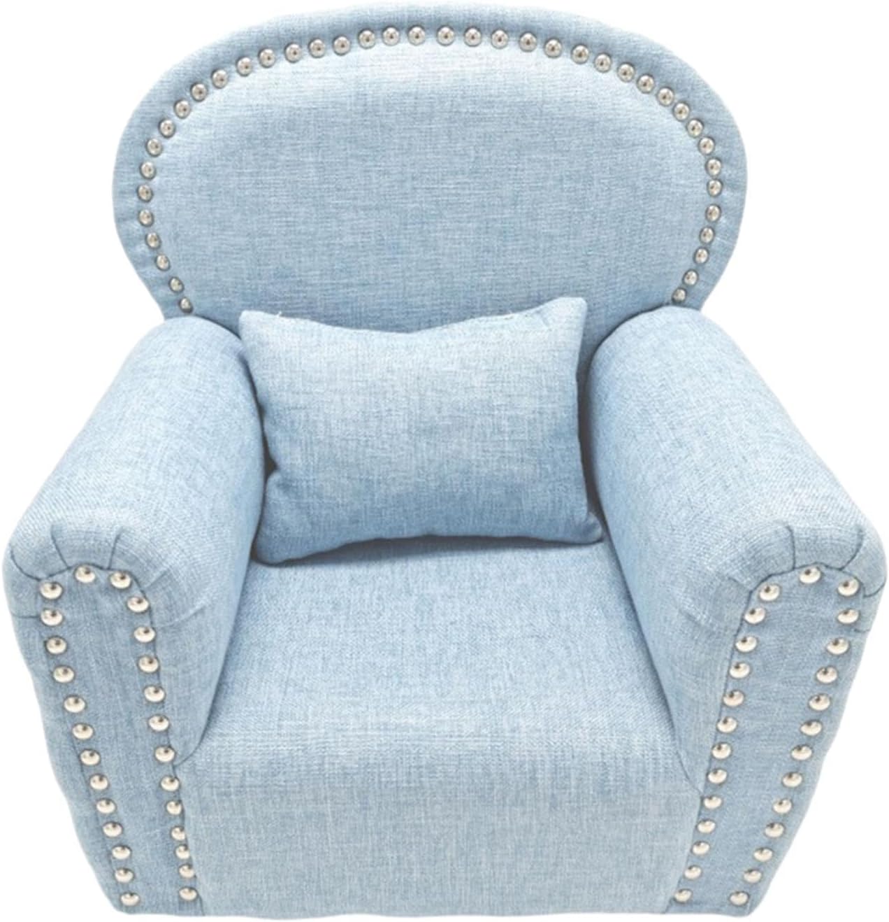 Mini Sofa for Newborn Photo with Posing Chair, Blue