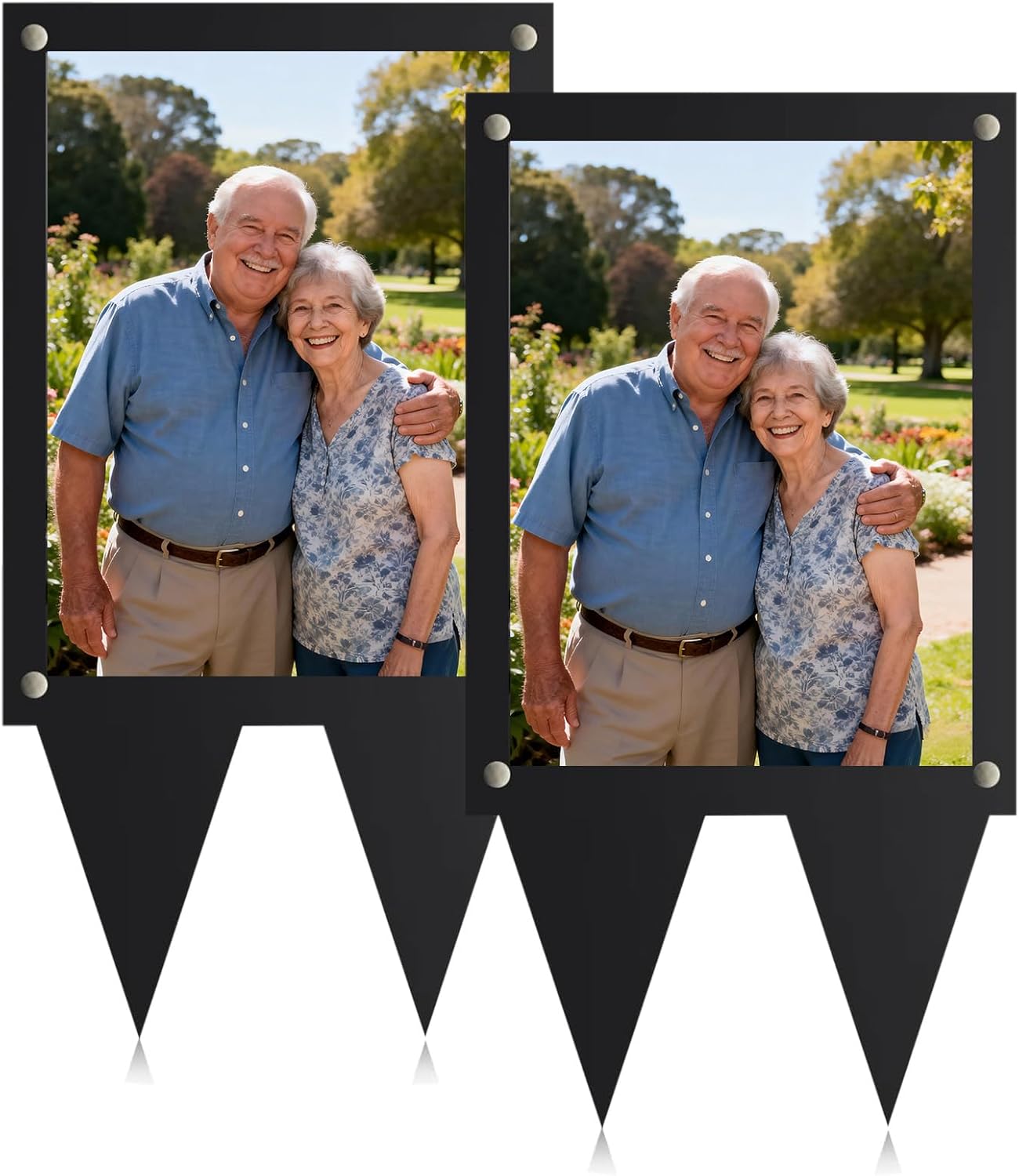 5X7 Waterproof Picture Frame for Grave, Cemetery Decorations for Grave, Grave Decoration for Cemetery, Vertical Clear Outdoor Acrylic Picture Frame for Grave Memorial Sympathy Gifts 2 PCS