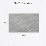 TCHDIO Chenille Tapis de bain Super Absorbant Tapis de salle de bain Non Slip Rubber Tapis de baignoire à l'appui pour salle de bains rapide Dry Salle de bain Rug Machine lavable Rug mince Fit Sous Porte, Douche, Baignoire, 17"X 28"Grey
