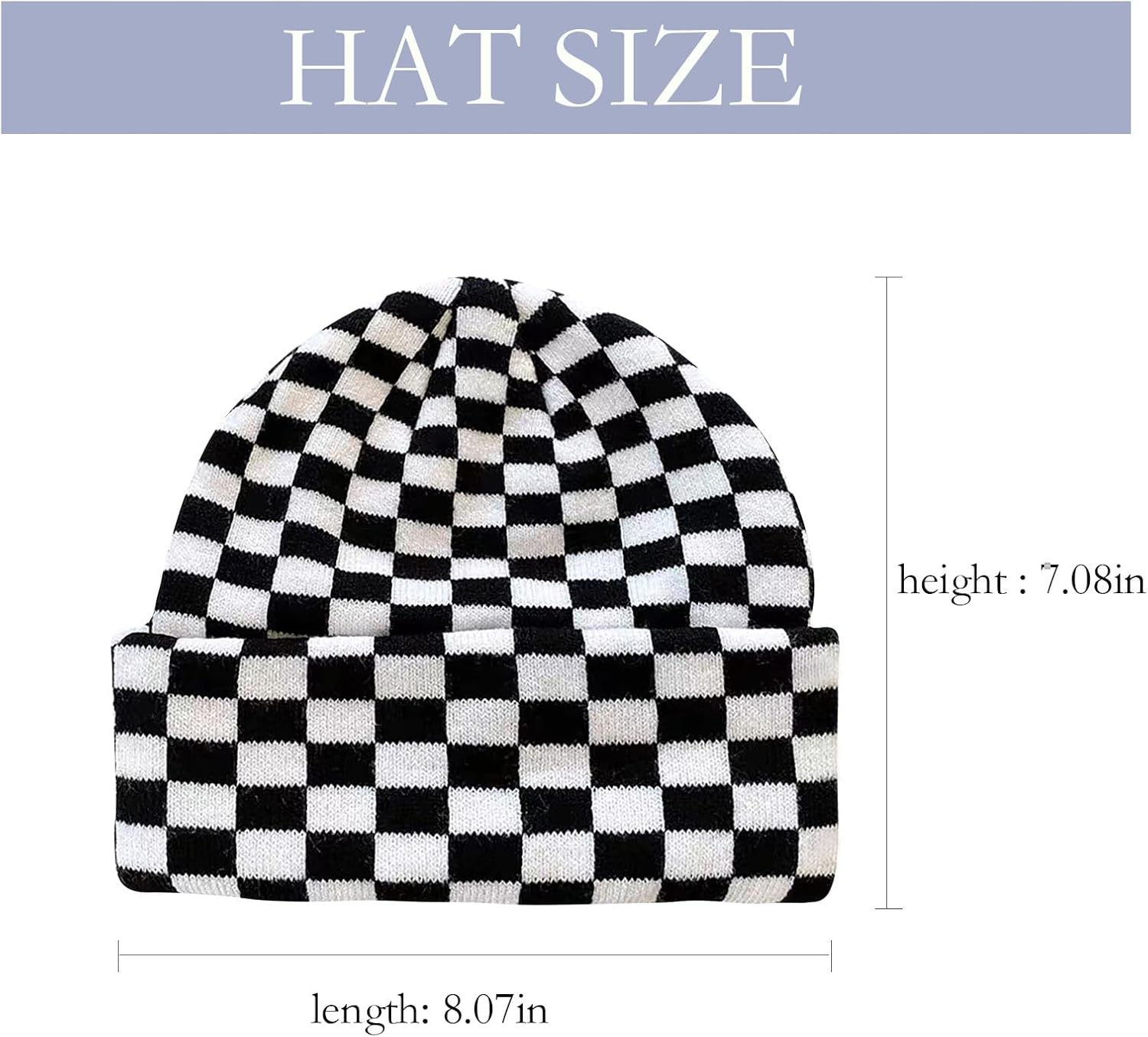 Women Men Winter Hat Fashionable Print Beanie Knitted Soft Warm Slouchy Skull Cap Y2k Beanie - Image 5