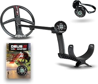 XP Metal Detectors Deus II WS6 Master: multifrecuencia, Ideal para la búsqueda de Tesoros y Reliquias, Plato FMF de 11"(28cm), Auriculares inalámbricos WS6 y vástago telescópico en S (DEUS2-28FMFWS6)