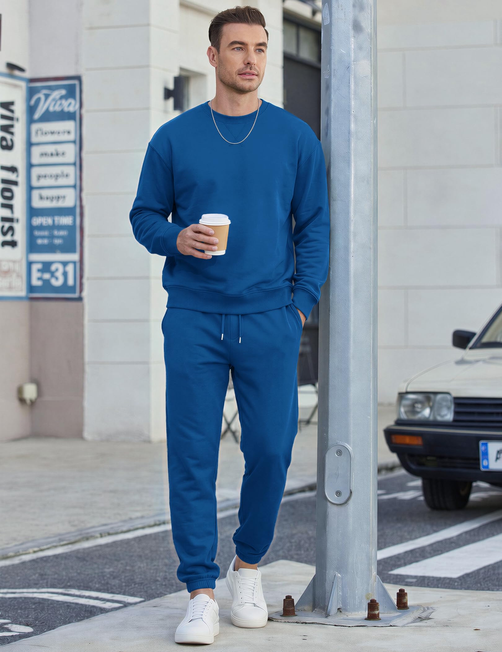 COOFANDY Tute Uomo Sportiva 2 pezzi con maniche lunghe