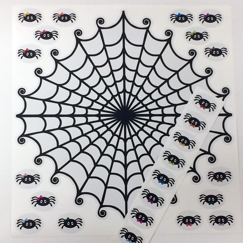 Reusable Sticky Pin the Spider on the Web Halloween Poster Classroom Activity or Birthday Fun for 1-24 Players Easy Peel Restickable Game Pieces