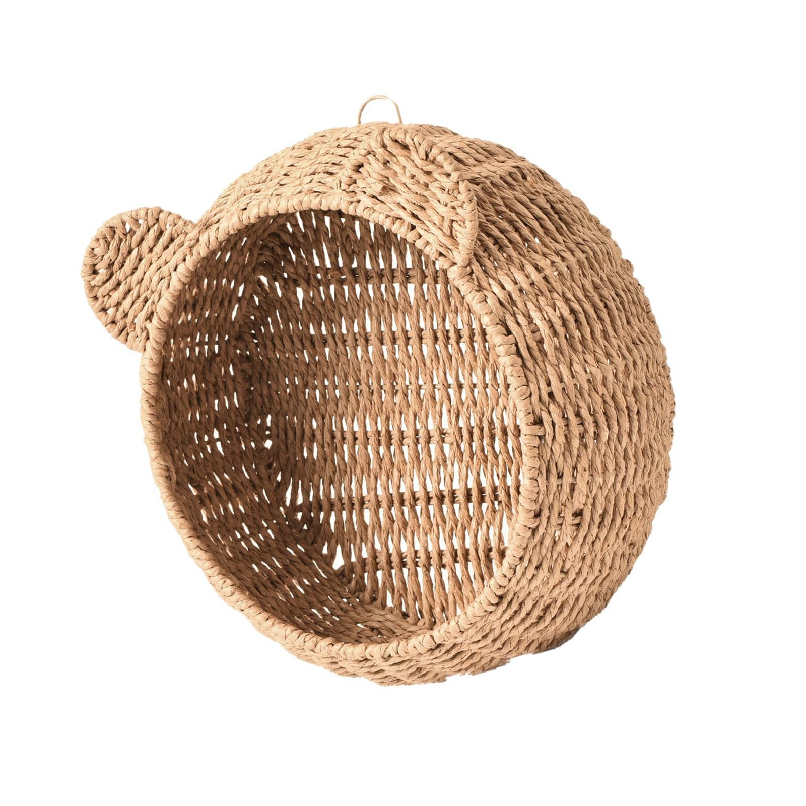 Linvimia Wall Rattan Shelf Rustics Wood Floating Shelves Wall Mounted, Small Plant Display Shelving for Living Room, Bedroom Decor Mounted Floating Shelf