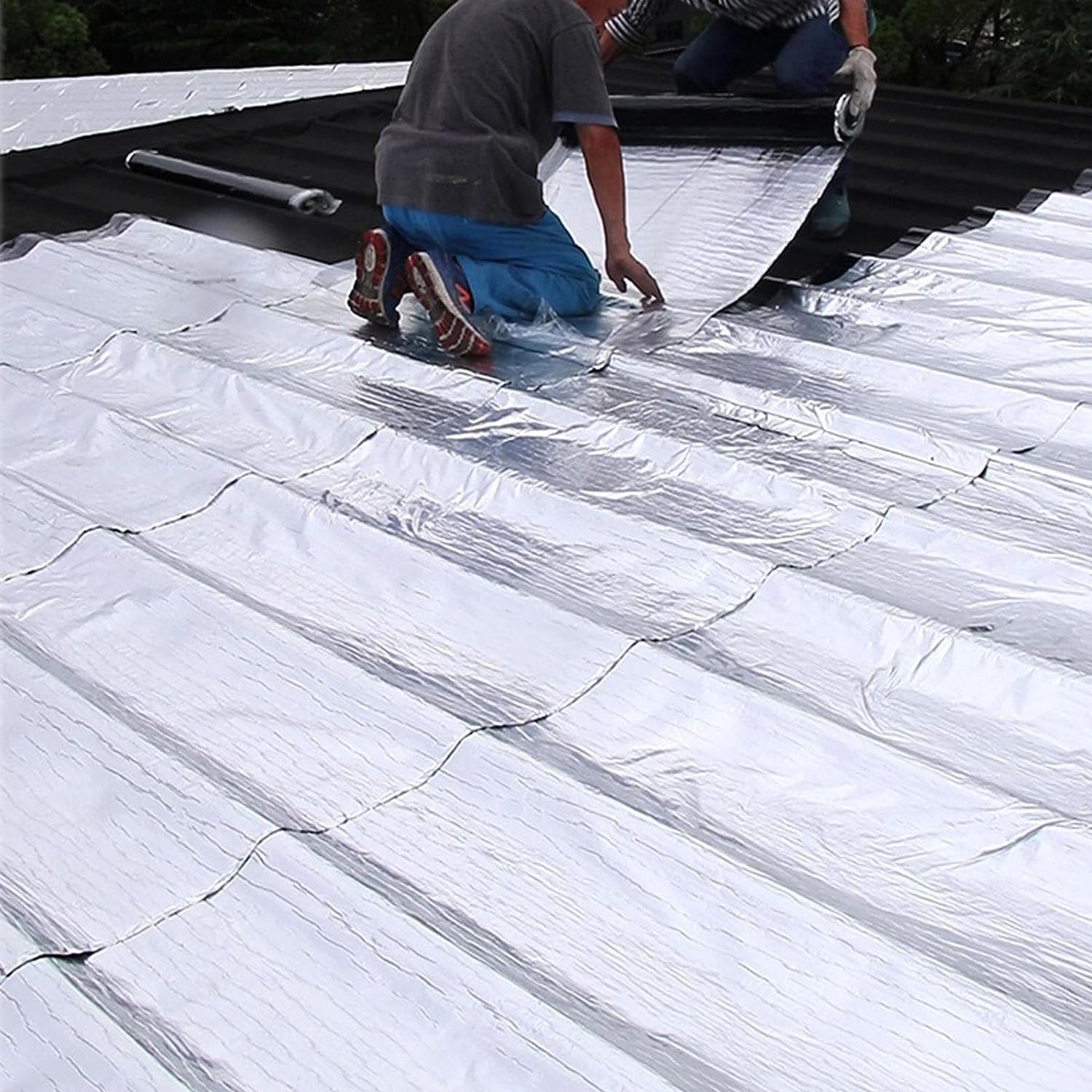 Cinta de aluminio impermeable, cinta de sellado bituminosa autoadhesiva para reparar techos, canalones, tuberías y huecos, uso en exteriores