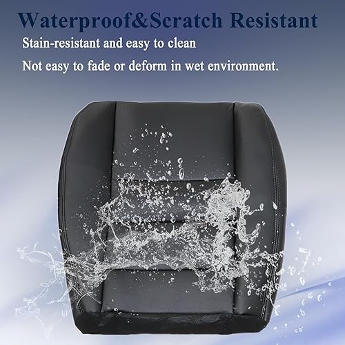 Miniatura 2 de NLQR Funda de asiento de repuesto para parte inferior del lado del conductor, de microfibra, color negro, compatible con Ford F250 F350 F450 F550