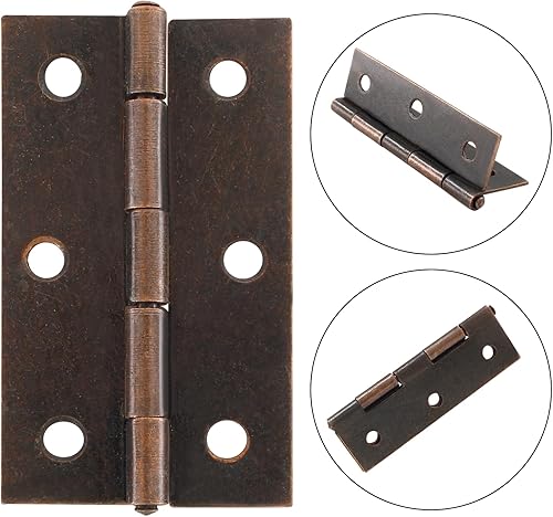 Miniatura 4 de Murtenze Paquete de 12 bisagras de puerta de 2.5 pulgadas, bisagras a tope de bronce rojo, bisagras de rodamiento de bolas, bisagras de ventana,