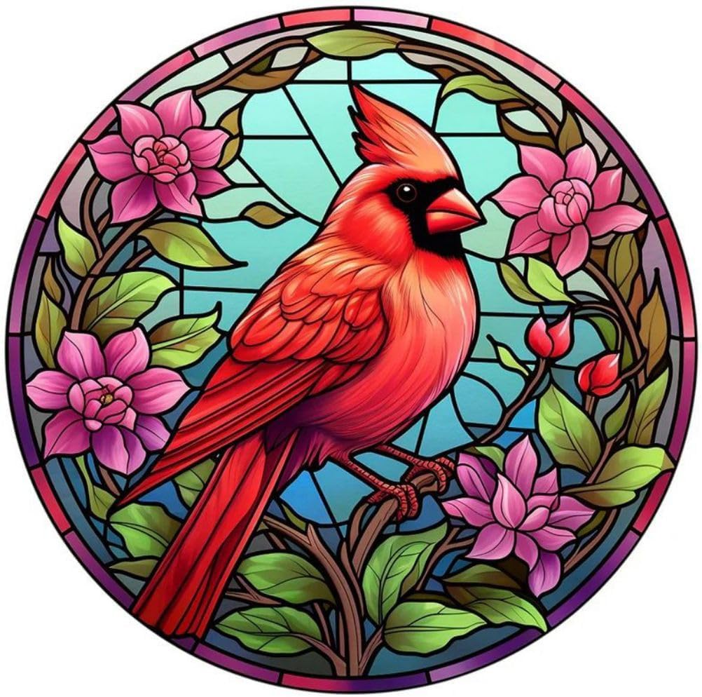 Cardinal Stamped Cross Stitch Kits - Counted Cross Stitch Kits for Beginners Adults,11 CT Patterns Dimensions Embroidery Kits Arts Craft Kits,for Gift and Home Decor 13.8 x 13.8inch