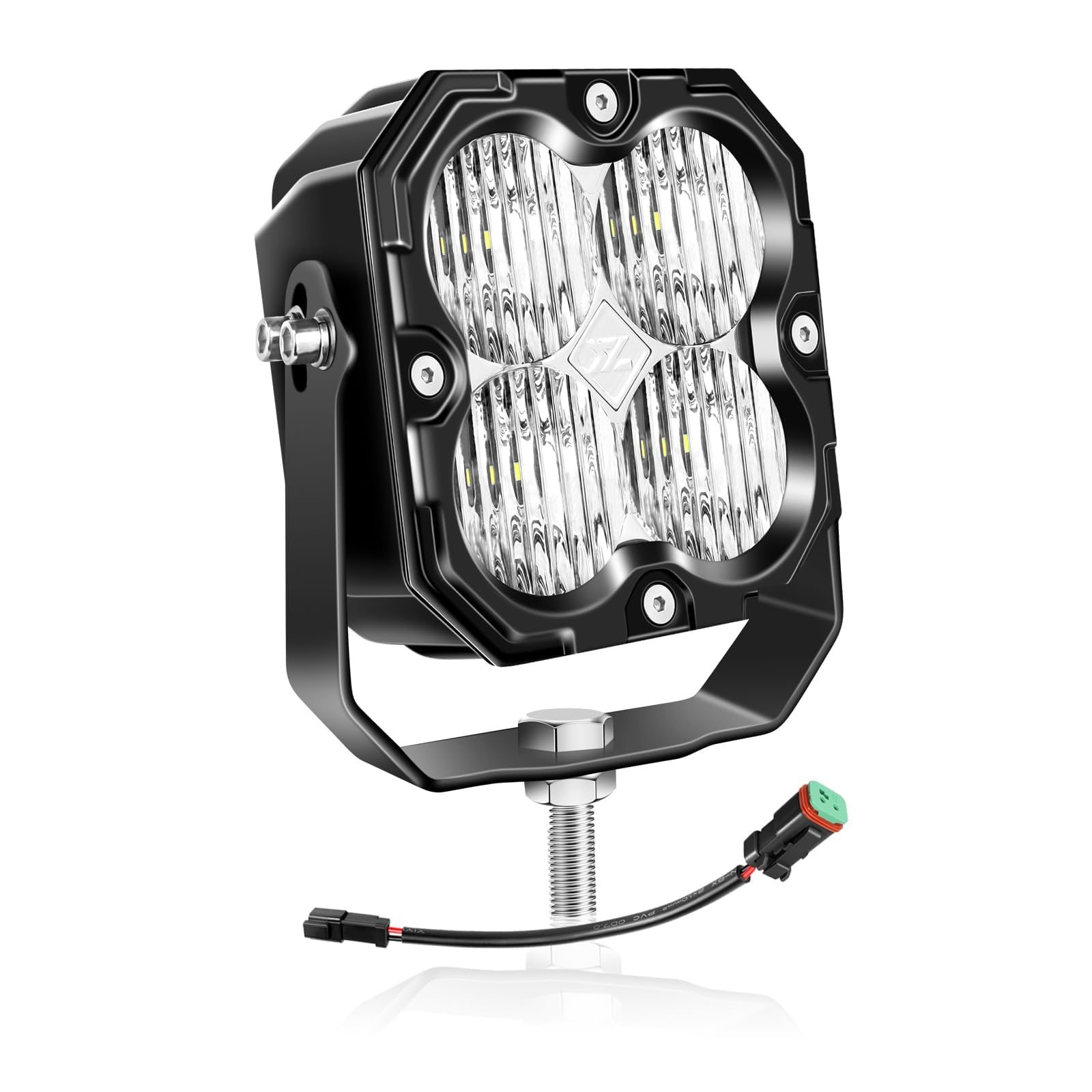 Willpower 4.3 Inch 30W LED Work Light 12V 24V Flood for Truck Car Van 4X4