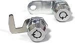 2 Pack Toolbox Lock 5/8" Tubular Cam Replacement Lock Cam Keyed Alike avec 4 Clés