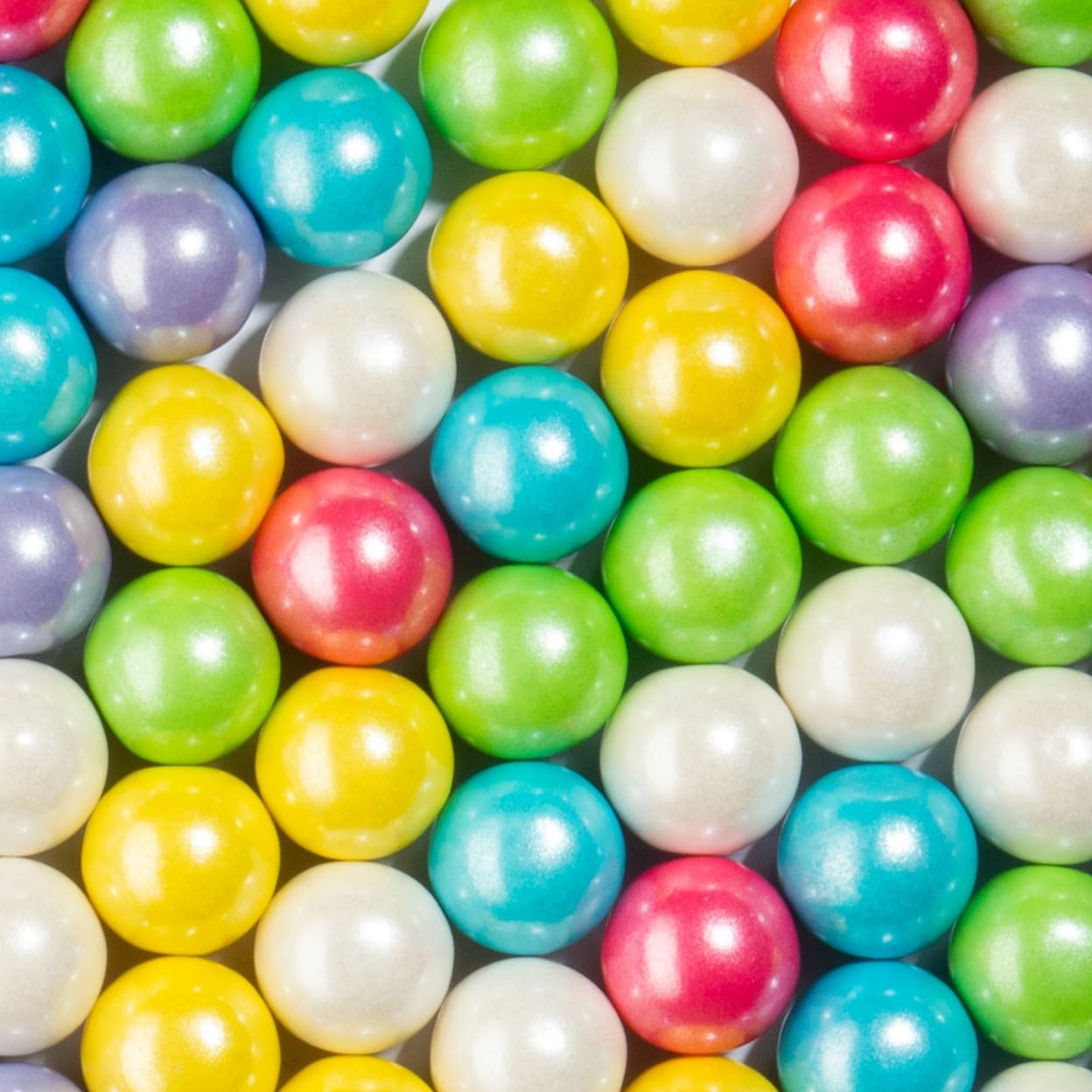 Candy Envy - Shimmer Spring 1 Inch Gumballs - 2lb Bag - 6 Bags with Approximately 113 Gumballs Per Bag - North American Made & Kosher Certified