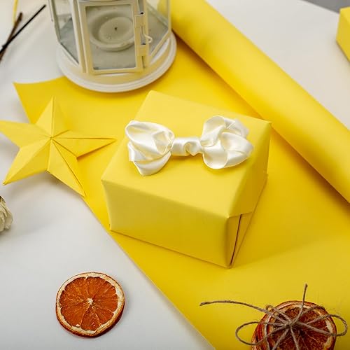 Miniatura 3 de Homeral Rollo de papel de regalo de estraza de 46.8 pies cuadrados, 17 pulgadas x 32.8 pies, color liso azul reciclado para Navidad, boda,