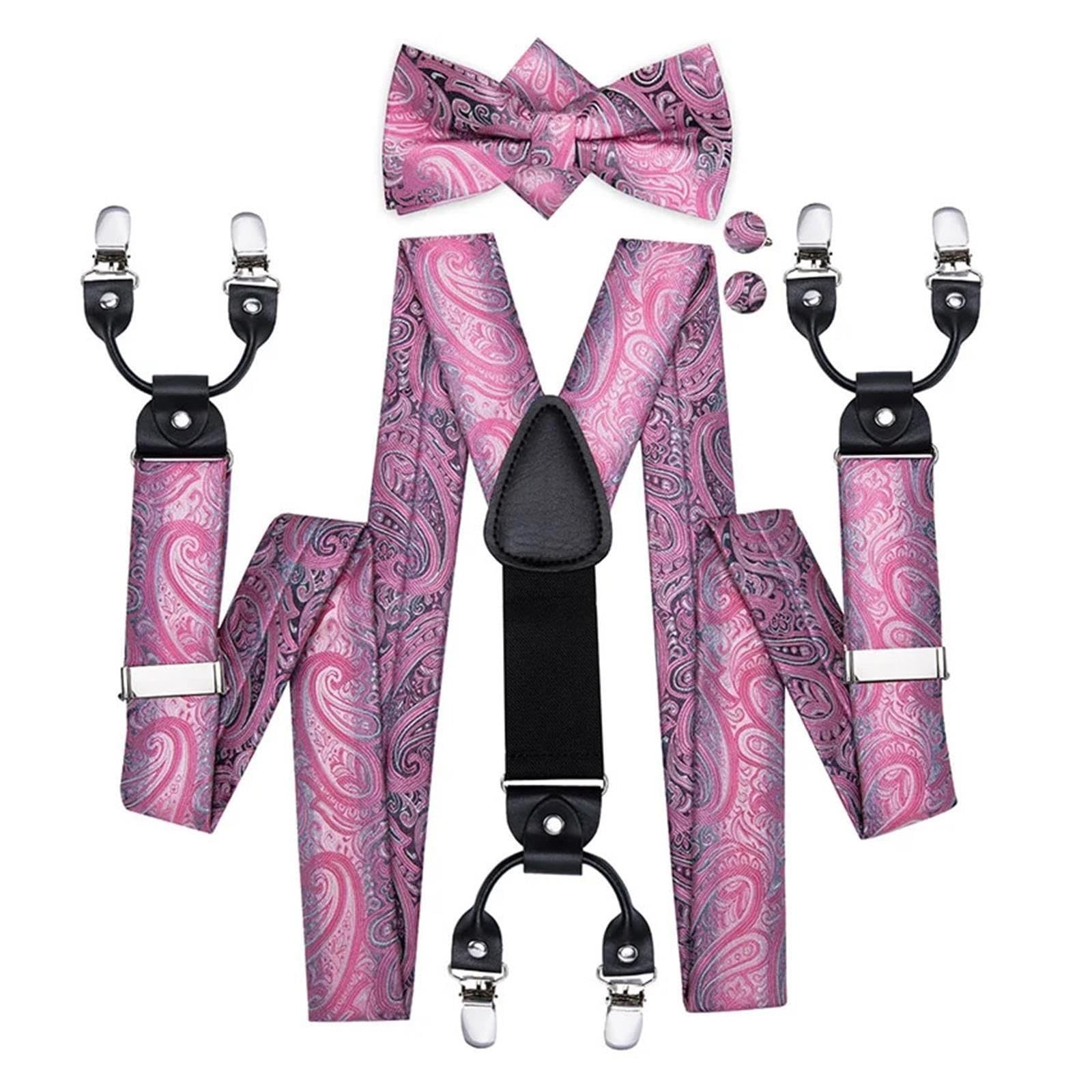Set papillon con bretelle da uomo