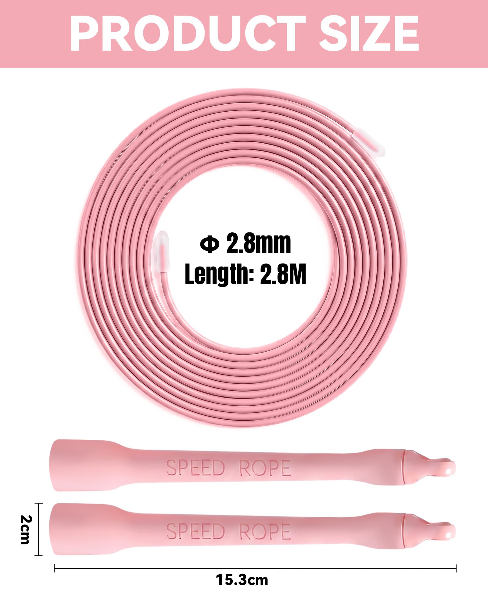 Profesjonalna skakanka Speed Jump Rope – podwójne łożyskok, regulowana linka stalowa 2,8 m, ergonomiczne uchwyty antypoślizgowe, lekka i wydajna skakanka do fitnessu, boksu i treningu siłowego