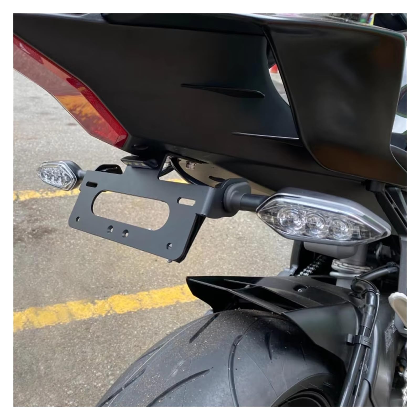 Moto Supporto Targa Staffa Porta Targa LED Luce Per YZF-R6 R6 2006-2021 Kit Di Coda Posteriore Moto