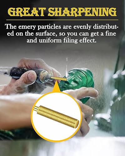 Miniatura 5 de Shitime 21 afiladores de motosierra de diamante de 18 pulgadas, vástago de 18 pulgadas, kit de afilado de motosierra de alta dureza para motosierra,