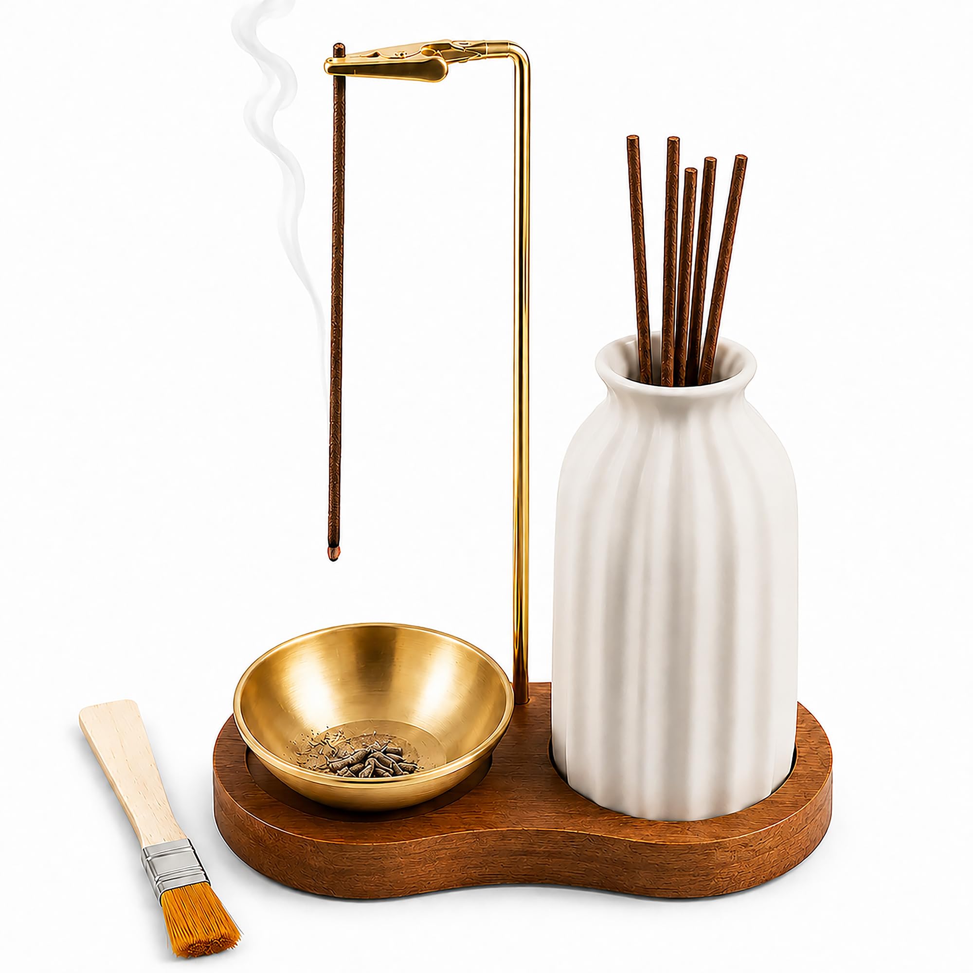 2 in 1 Incense Holder for Sticks with Ash Catcher for Meditation