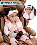 4 Pack Car Seat Belt Straps Cover for Baby Kids, Baby Carrier Straps Covers Stroller Strap Pads Baby Car Seat Belt Neck Covers for Baby(9.8'’X2.2''inch)