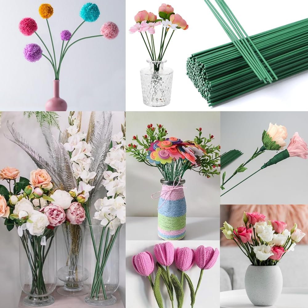 Amazon.co.jp: EDu 手芸モール 造花 100本 フラワーワイヤー 地巻