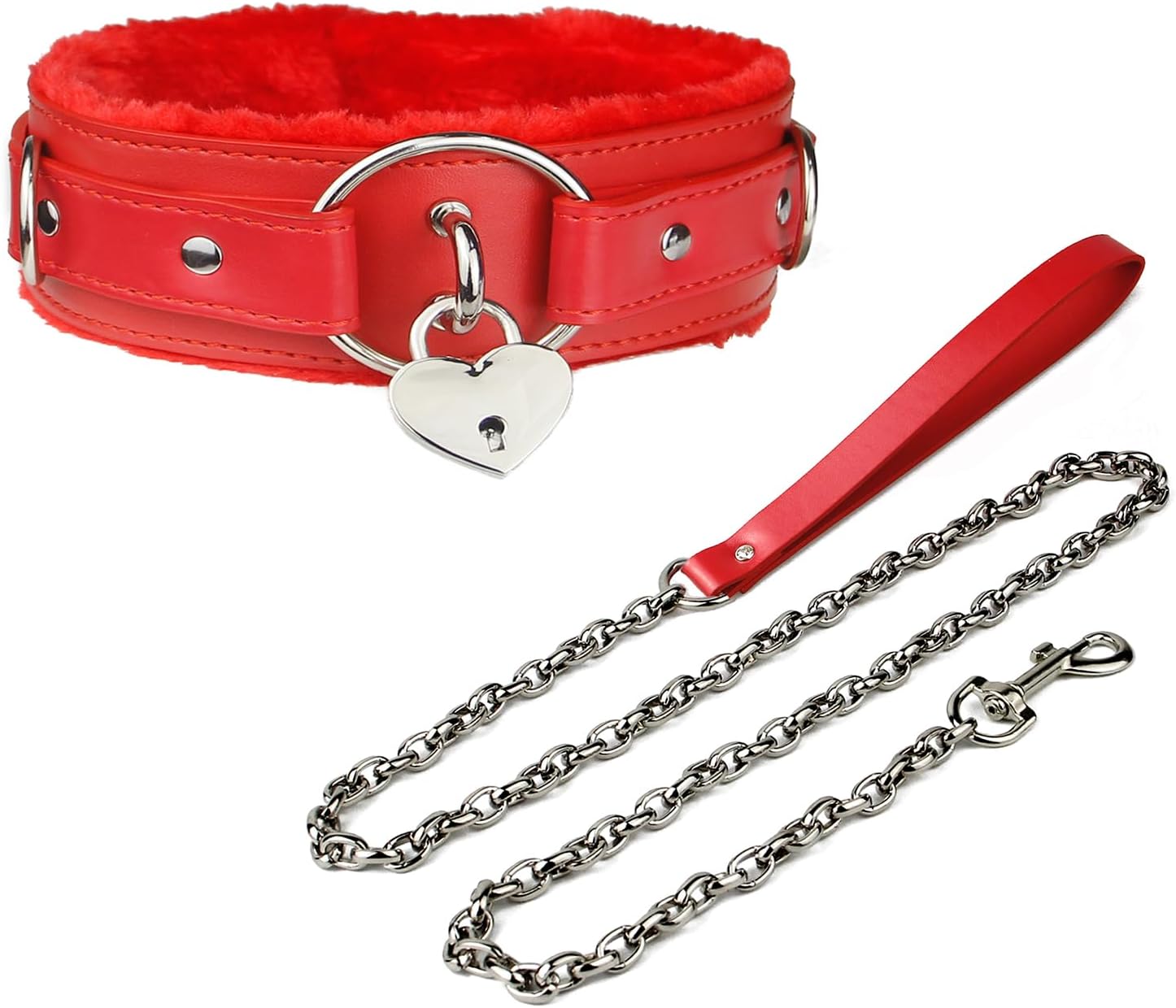 IUEWUFLeather choker Collar with Lock Adjustable Size for women