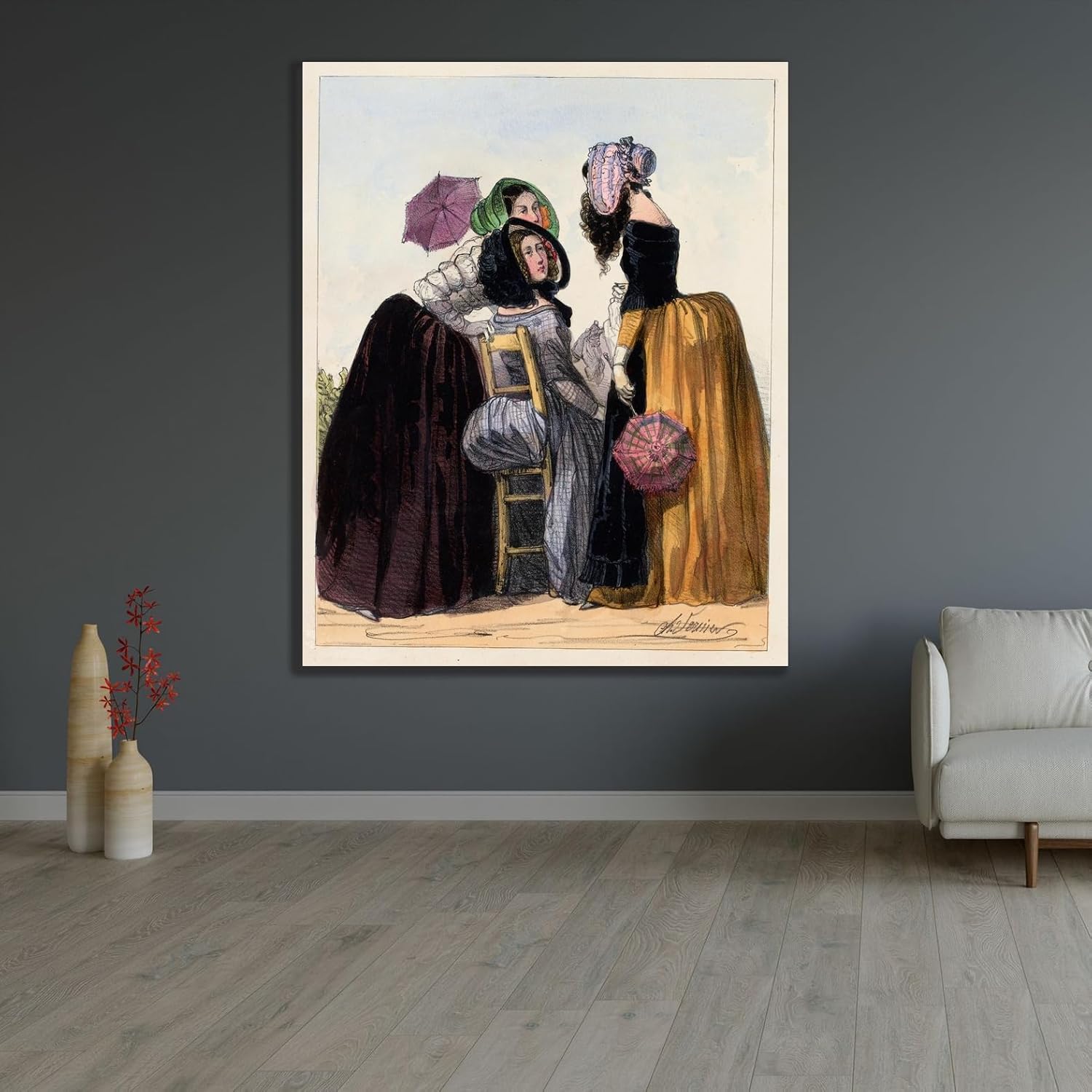 ArtDirect Indecent Fashion (1840) Unframed Art Print Giclee Poster by Charles Vernier - Ready for Framing with Customization Sizes 8x10, 11x14, 16x20, 24x30, 36x45 and 48x60 inches
