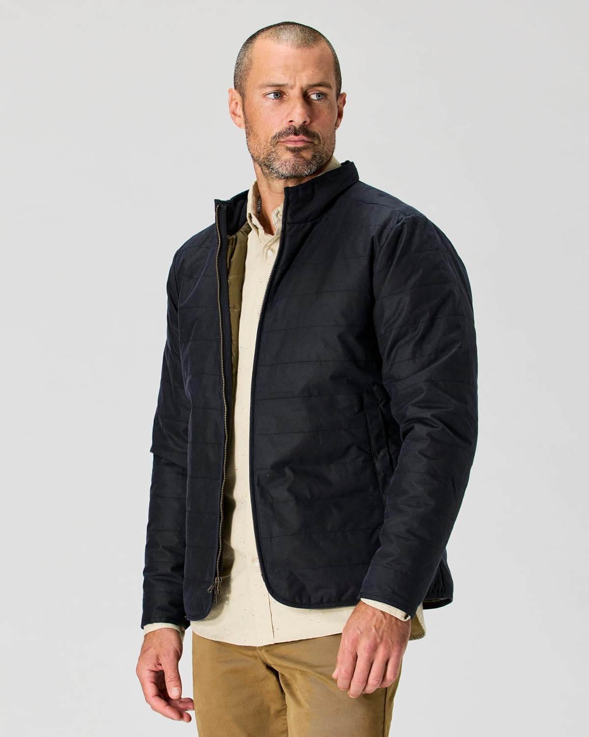 Huckberry Flint and Tinder York Quilted Waxed Jacket, Mens Coat - Image 3