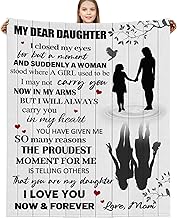Daughter Gifts from Mom, 50x60 Inch Blanket Gifts for Daughter Cozy Throw Blankets to My Daughter Birthday Gifts Christmas Day Graduation Gifts for Daughter from Mom
