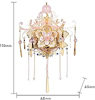 Vista 3 de MU Rompecabezas 3D para adultos, kits de modelos de metal, kits de construcción de flores chinas, bolsita perfumada B, ensamblaje en miniatura