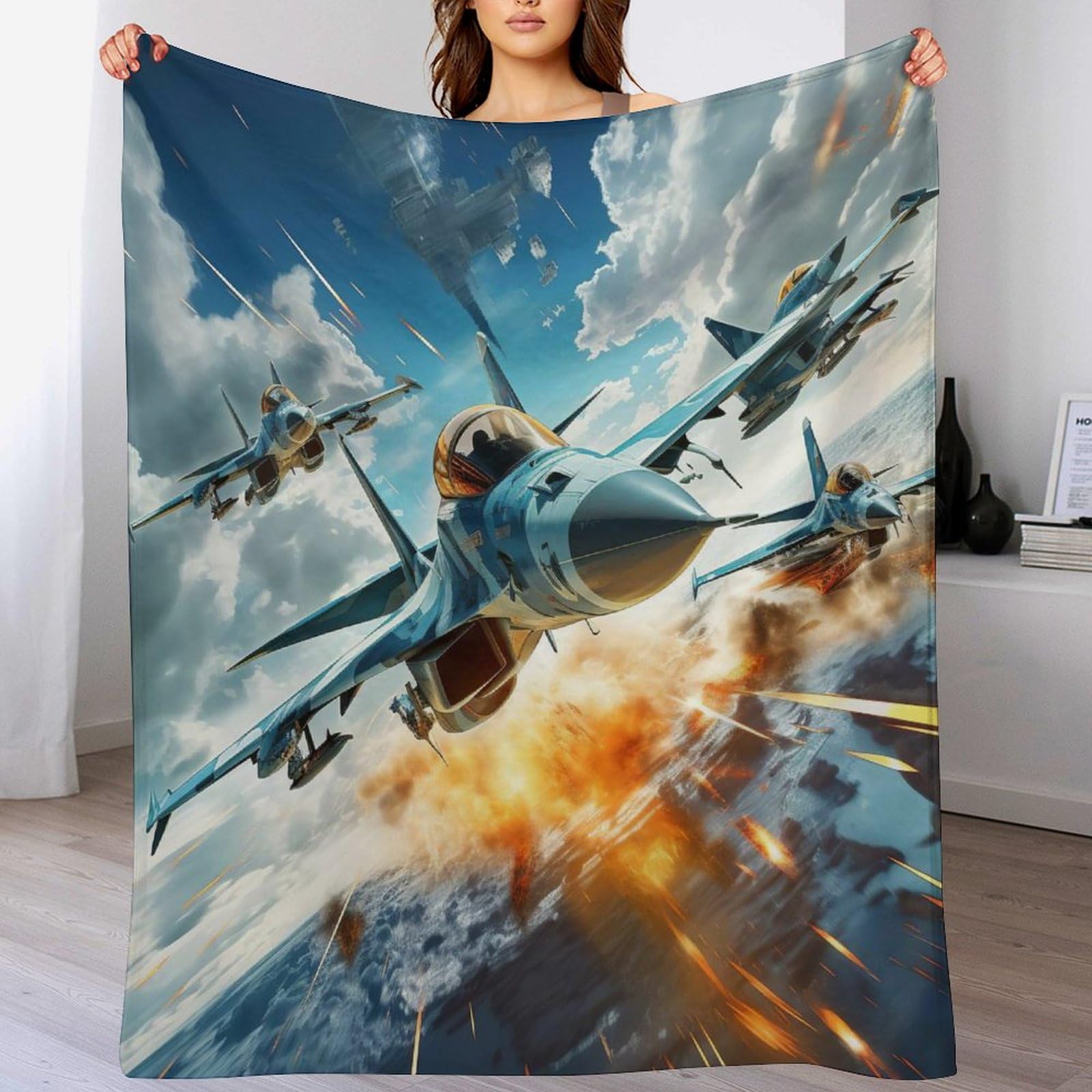 Couverture moelleuse anti-froid pour canapé et lit en flanelle douce