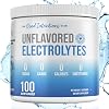 Electrolitos sin sabor - 100 porciones - Polvo de electrolitos sin sabor - Electrolitos sin endulzar - Electrolitos sin sabor - Cero carbohidratos - Sin azúcar - Cero calorías 1