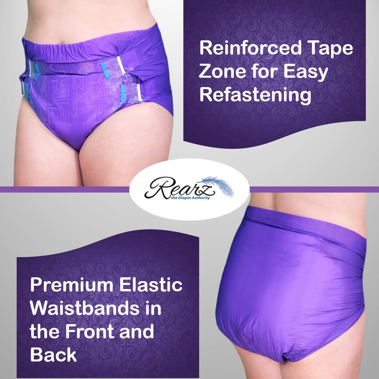 Rearz - Violet Seduction Nighttime Briefs (12 Pack) (Large)