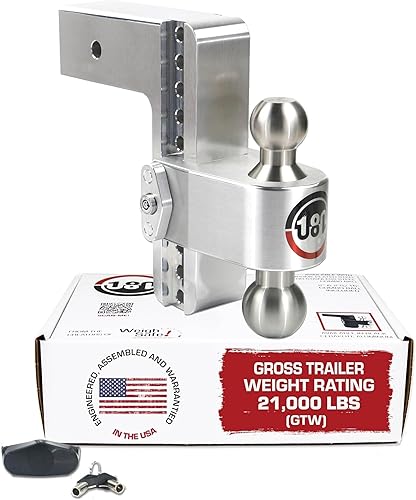 Vista 9 de Weigh Safe Enganche de Remolque de 180 Grados - Enganche de Remolque Ajustable para Remolque - Compatible con Receptores de 3" - Caída de 6", Bolas