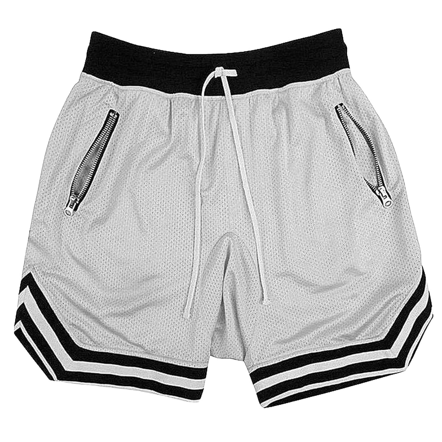 NATHGAM Mens Basketball Athletic Shorts Drawstring Elastic Waist Summer Quick Dry Breathable Running Sports Workout Shorts