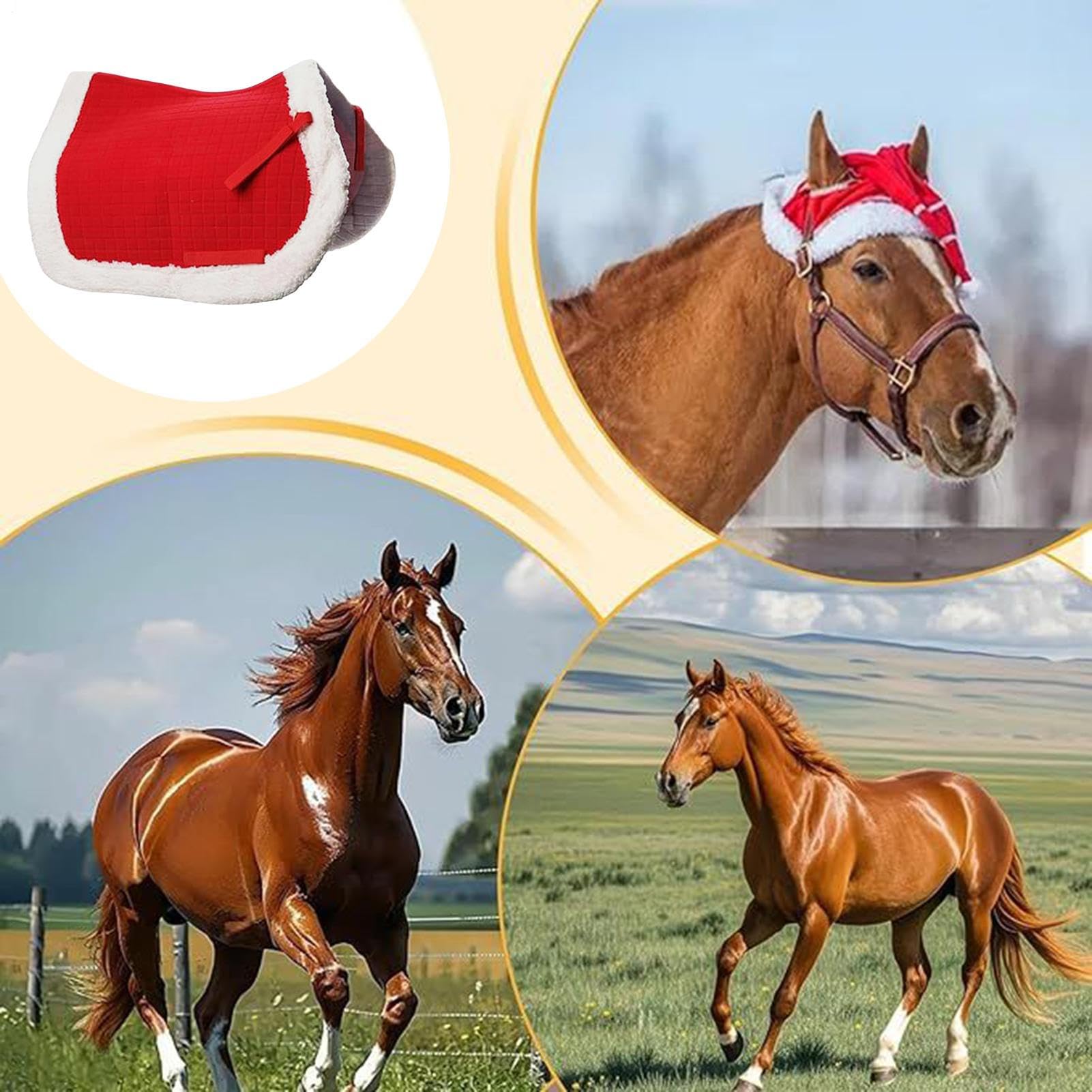 Generisch Cappello con Babbo Natale, copricapo natalizio, per gli amanti degli animali, per feste e feste