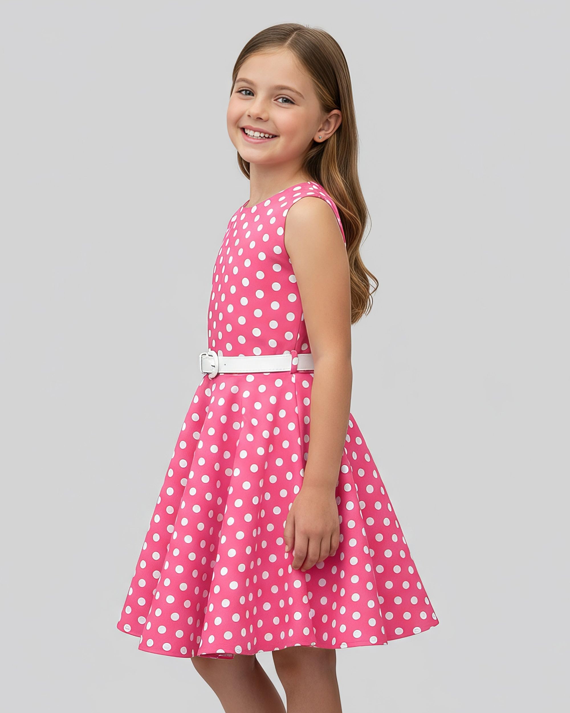 Vestido de Lunares Vintage Años 50 Audrey para Niñas